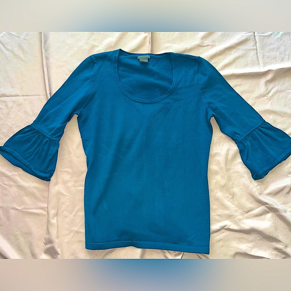 Ann Taylor teal blouse (3/4 length sleeve)